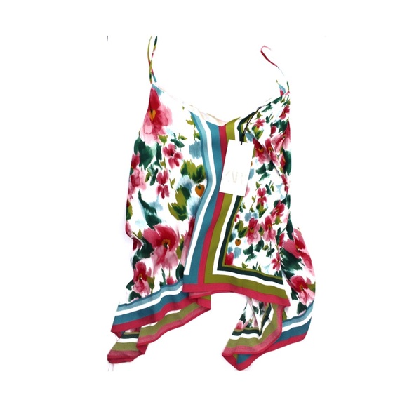 Zara NWT Printed Floral Flowy and Loose Tank in size XS - Picture 3 of 11